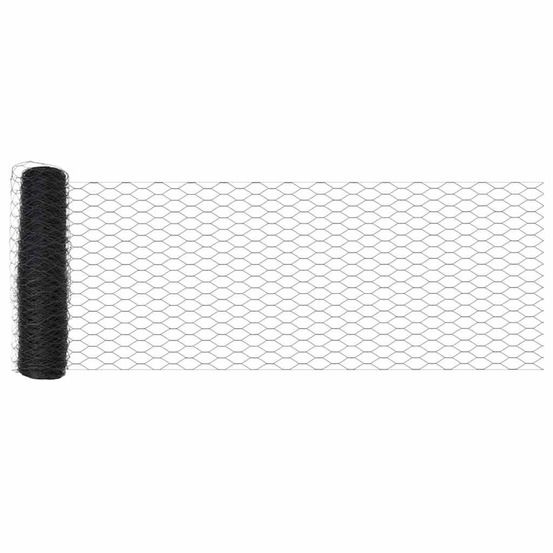 Clôture hexagonale 0,6 x 25 m pvc gris