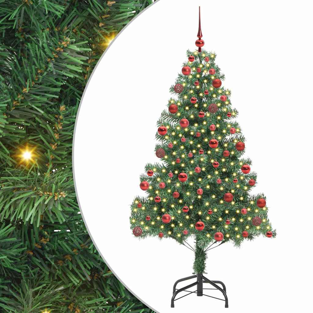 Sapin de noël avec 300 led avec support vert 180 cm pvc