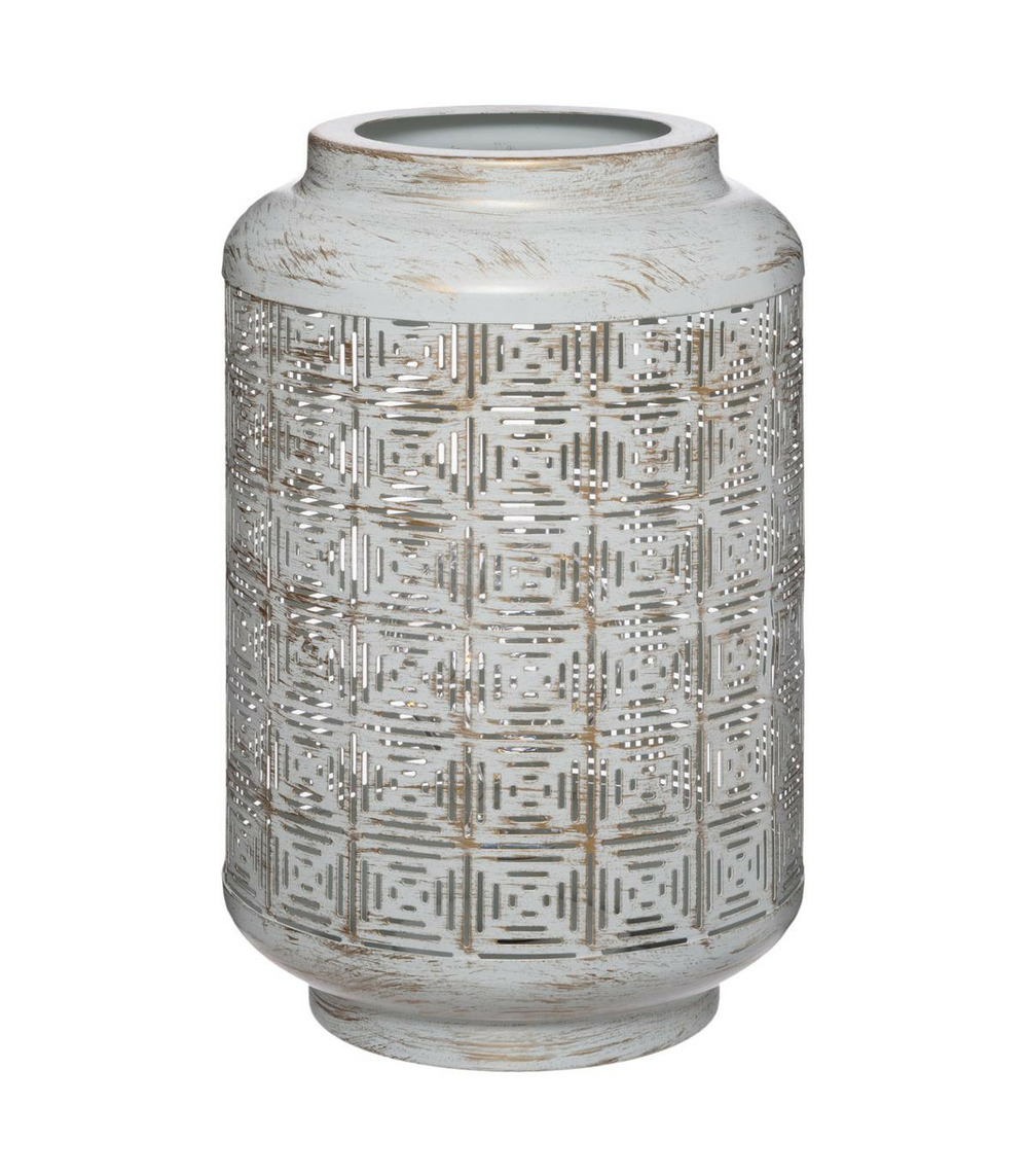 Lampe d'ambiance en métal ajouré microled h 30 cm