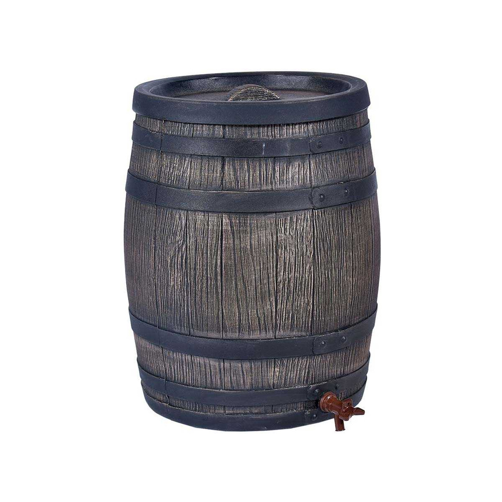 Récupérateur d'eau de pluie en polyéthylène avec support barrel 50 litres