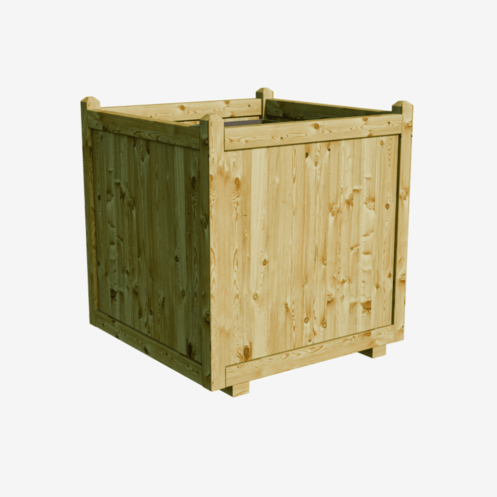 Bac a fleurs carre en bois 235l