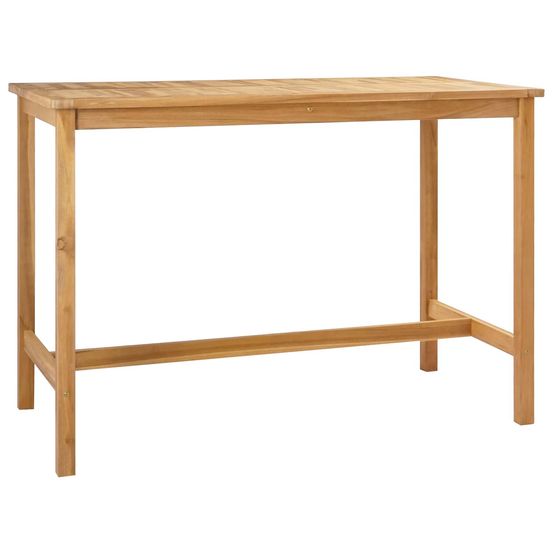 Table de bar naturel 150 x 75 x 105 cm bois de teck massif