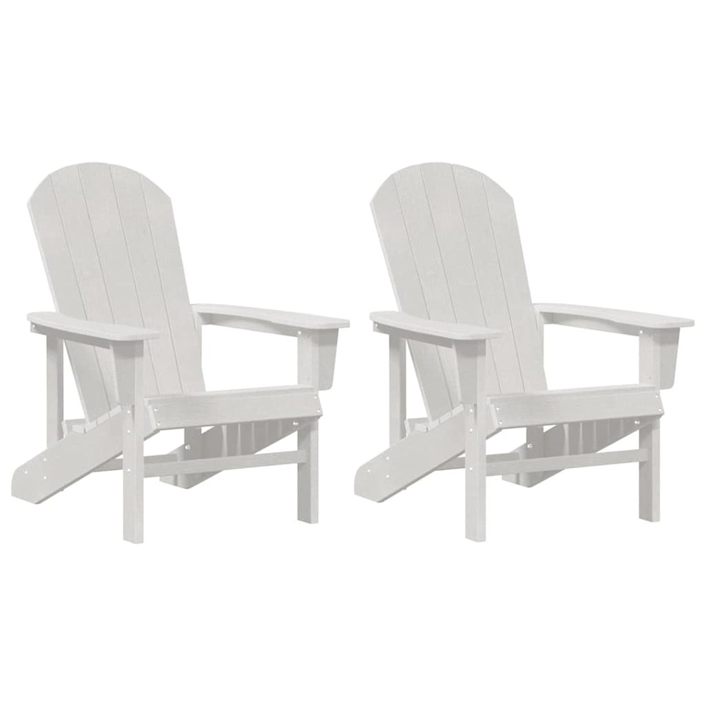 Chaise de jardin 2 pcs blanc 82 x 74 x 92 cm polyéthylène