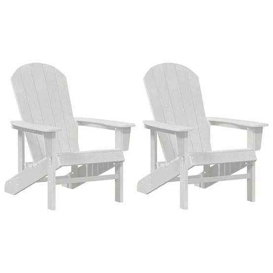 Mobilier de jardin lounge 2 pcs blanc 74 x 82 x 90 cm