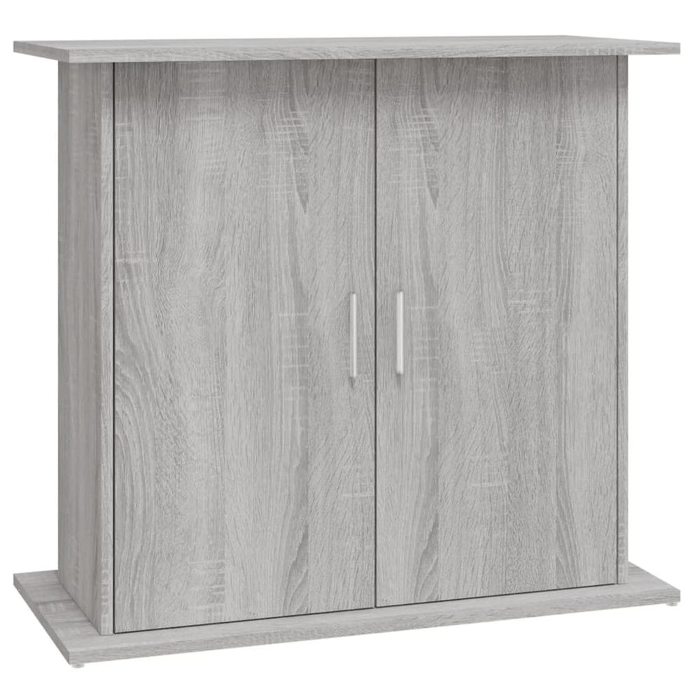 Support pour aquarium sonoma gris 81x36x73 cm bois d'ingénierie
