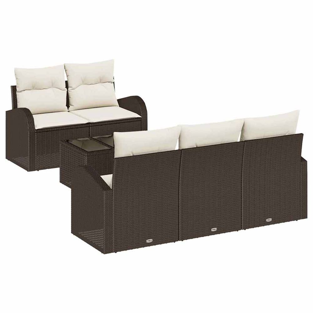 Ensemble de canapé de jardin 6 pc 5-nombre de places