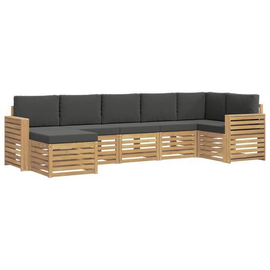 Ensemble de canapés d'extérieur 7 pc blanc et anthracite