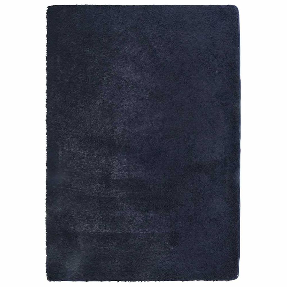 Tapis shaggy à poils longs navarra bleu marine 240x340 cm