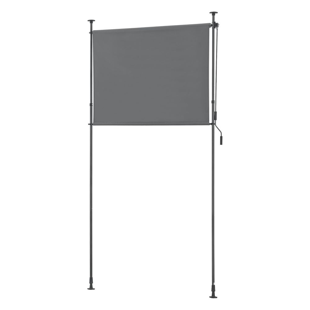 Store extérieur aux barres téléscopiques sans perçage 134 x 270 x 310 cm gris foncé
