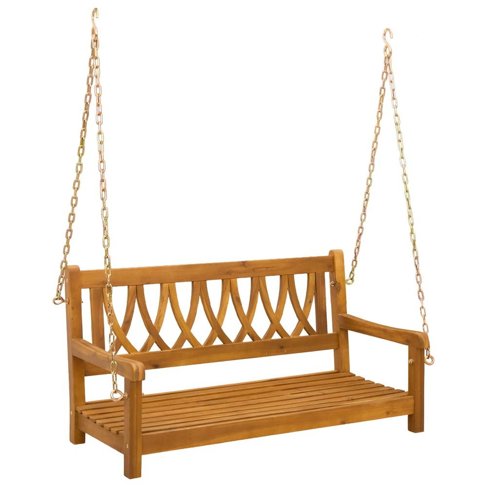 Banc balançoire de jardin 2 -seater 110 x 56 x 58 cm naturel