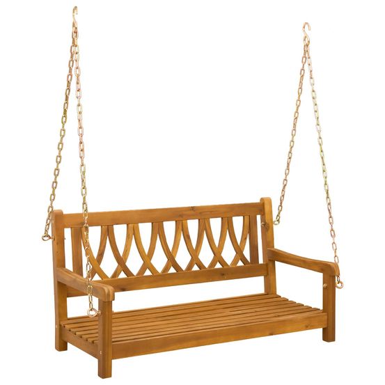 Banc balançoire de jardin 2 -seater 110 x 56 x 58 cm naturel
