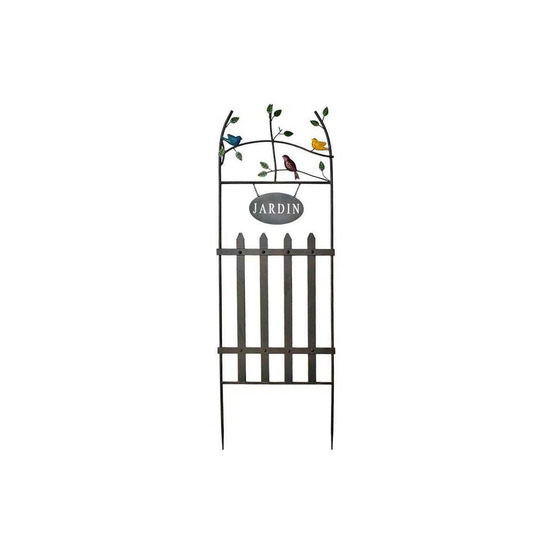 Treillage en fer jardin avec oiseaux 42 x 2 x 130 cm