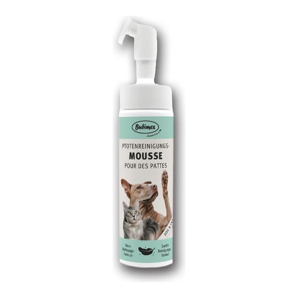 Mousse nettoyante pour pattes chien et chat bubimex - 150 ml