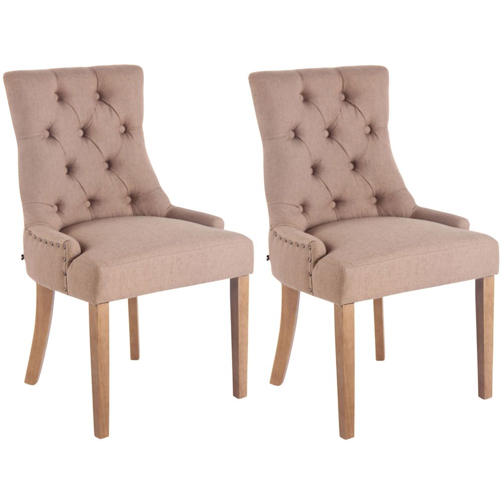 Ensemble de 2 chaises de salle à manger aberdeen en tissu élégant