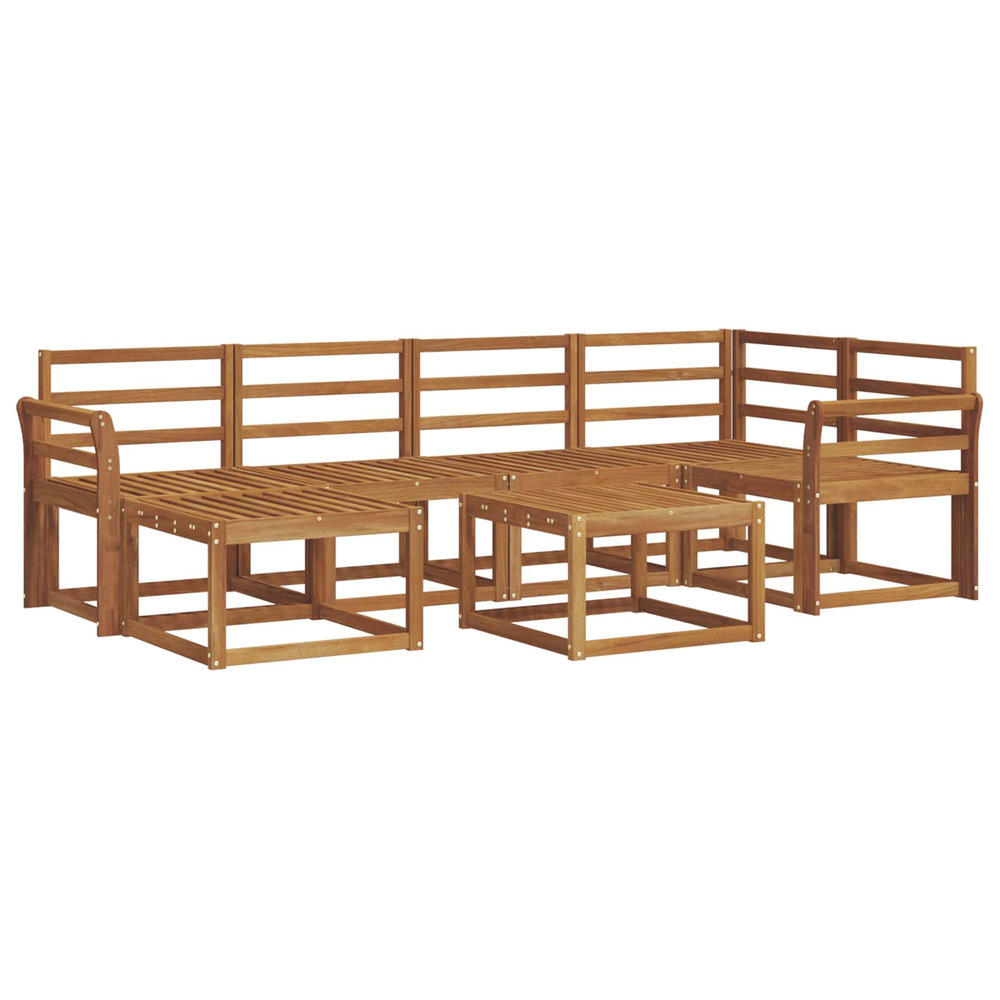 Ensemble de canapés d'extérieur 7 pcs naturel