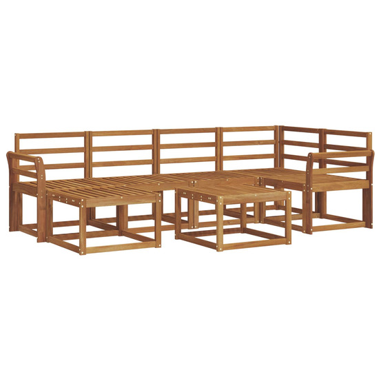 Ensemble de canapés d'extérieur 7 pcs naturel