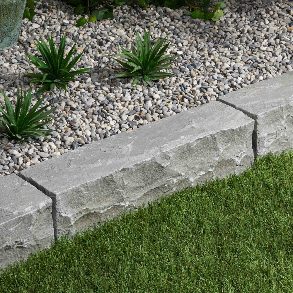 Bordure de jardin grès kandla gris 50x12x12 cm (lot de 10 bordures soit 5 mètres) - ro'ma nature