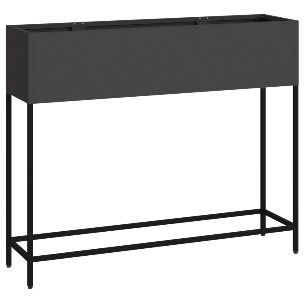 Jardinière surélevée 100x26x82 cm acier noir