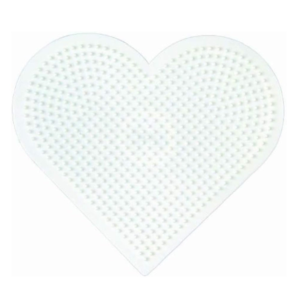 Plaque grand cœur perles plastique midi