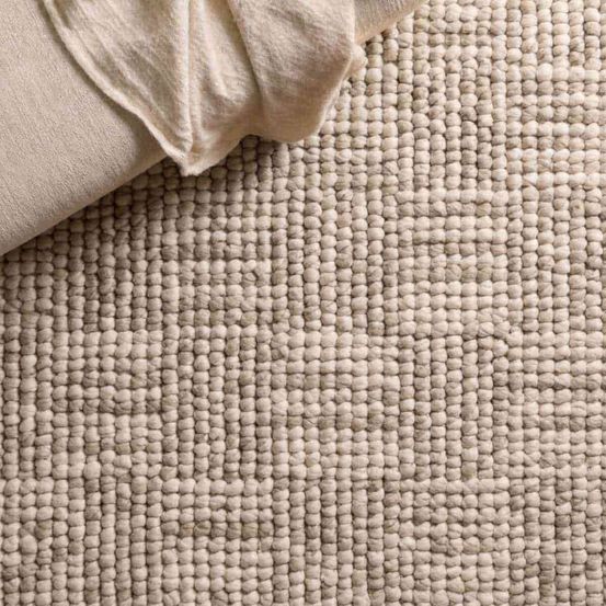 Tapis tufté main beige 140x80cm