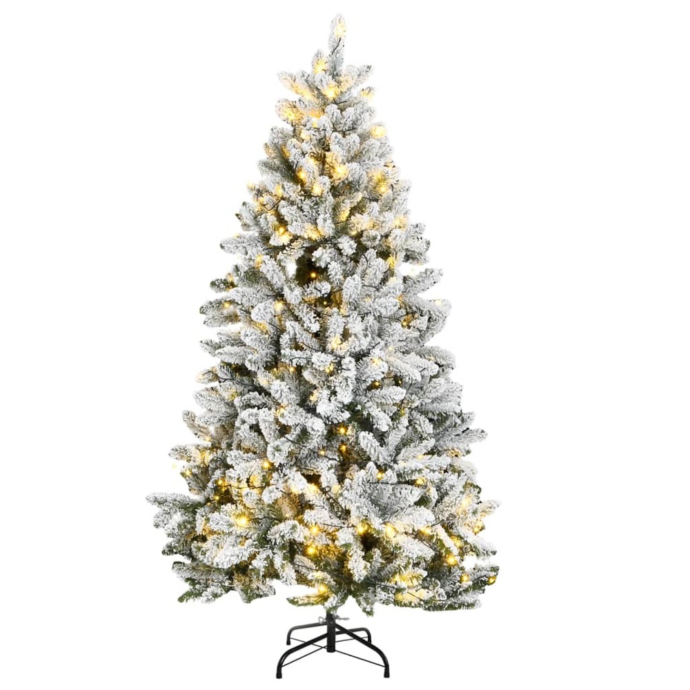 Sapin de noël artificiel à charnière 300led neige floquée 240cm