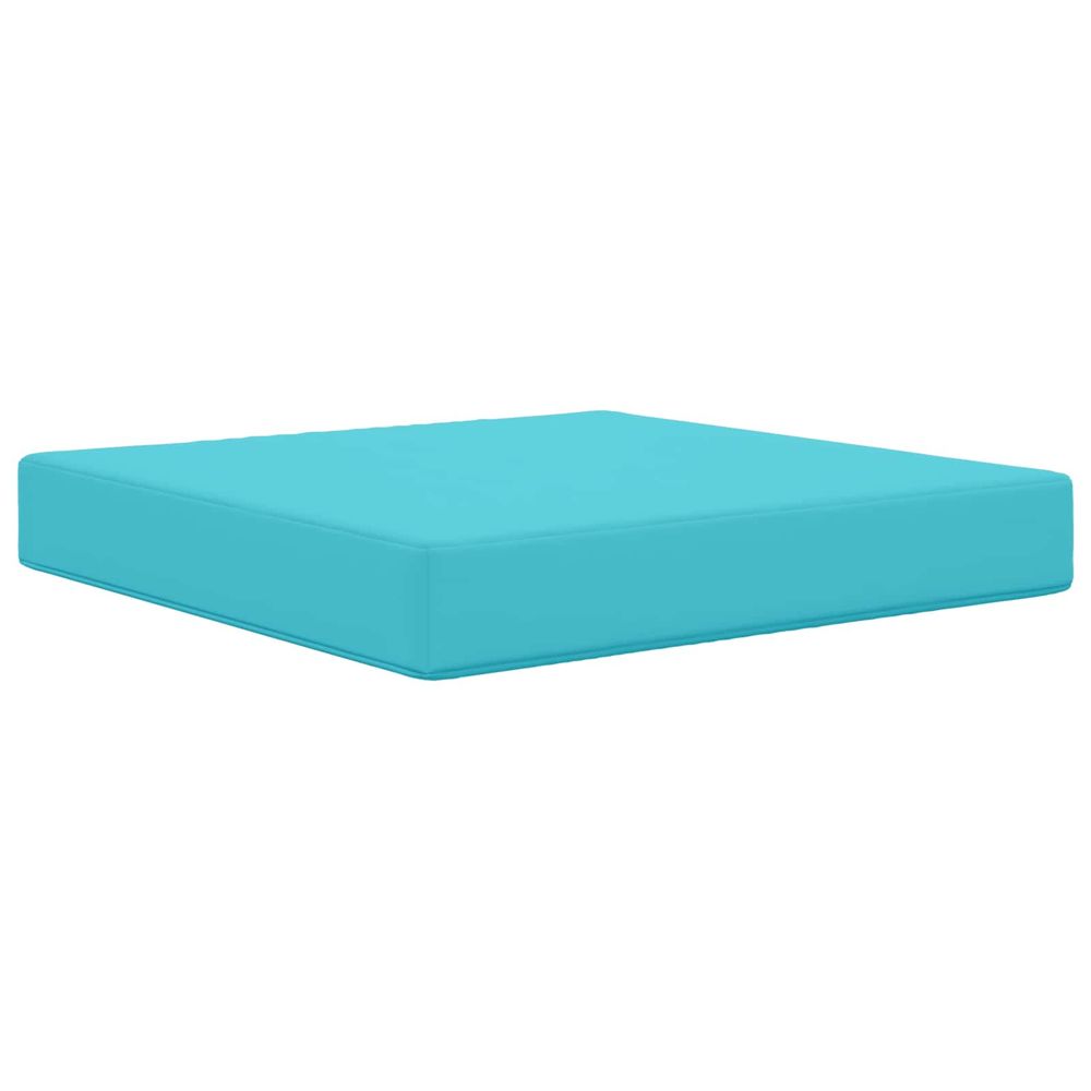Coussin de canapé d'extérieur polyester turquoise 60 x 60 cm