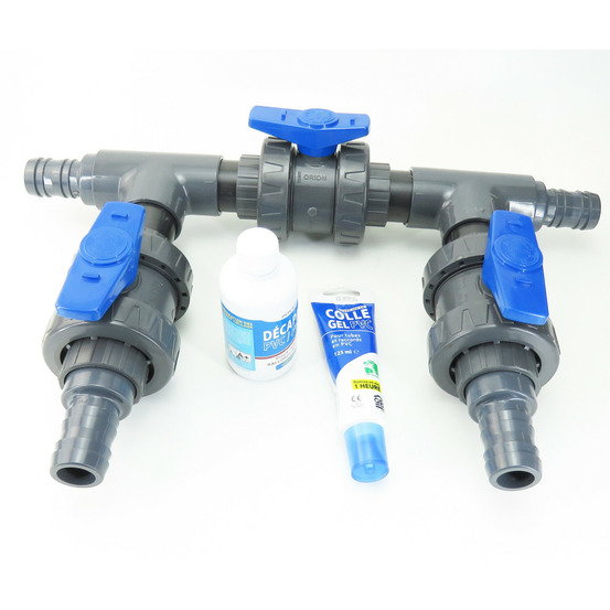 Kit by pass en ø 38 mm - colle et décapant en plus pour piscine.