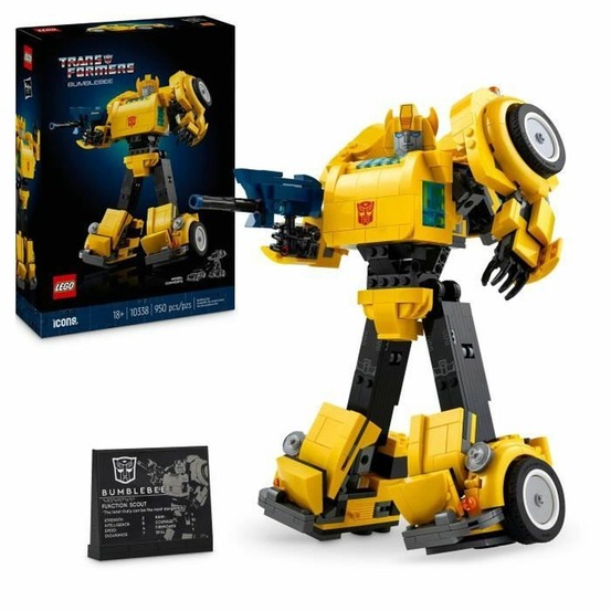 Lego icons transformers bumblebee - figurine robot pour adultes