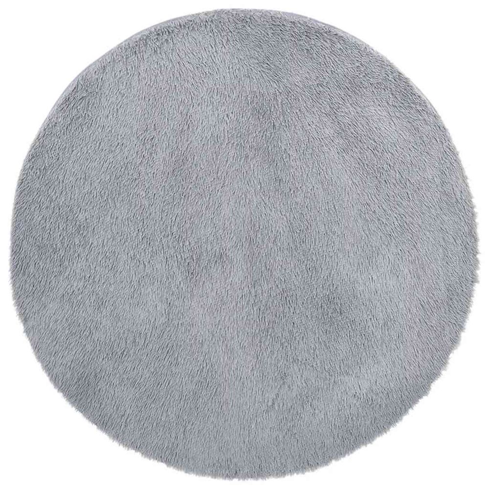 Tapis shaggy à poils longs navarra gris clair 160x160 cm