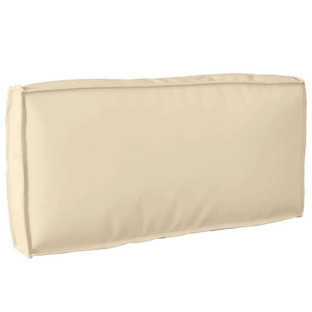 Coussin tissu oxford beige 80 x 40 x 12 cm