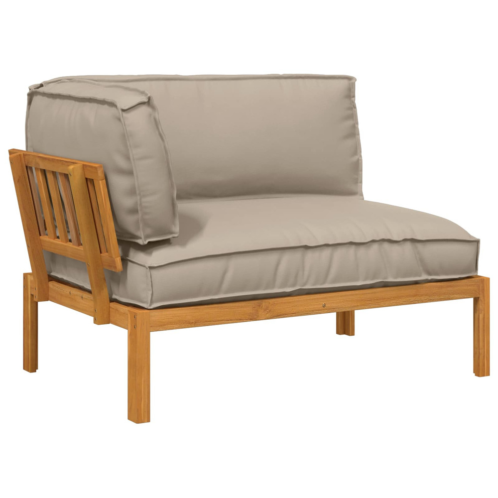Ensemble de canapés taupe 133 x 92 x 69 cm bois d'acacia massif