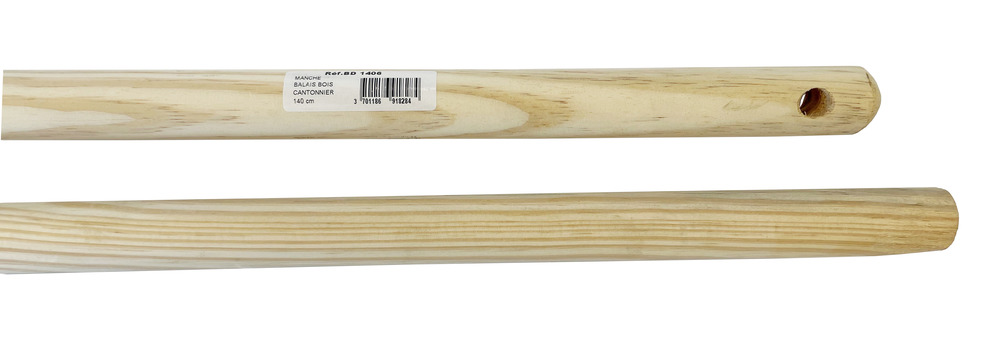 Manche balai bois cantonnier brut 28mm 140cm - guialto