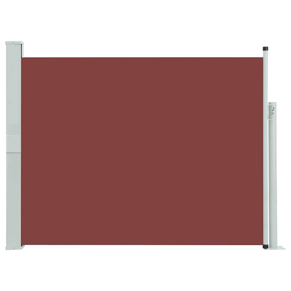 Auvent latéral rétractable de patio 140x500 cm marron