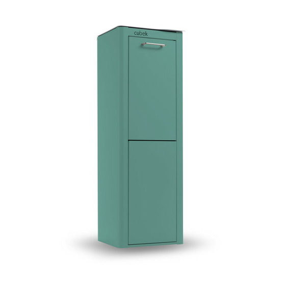 Poubelle cuisine de tri sélectif cubek, 2 compartiments de 20 litres.