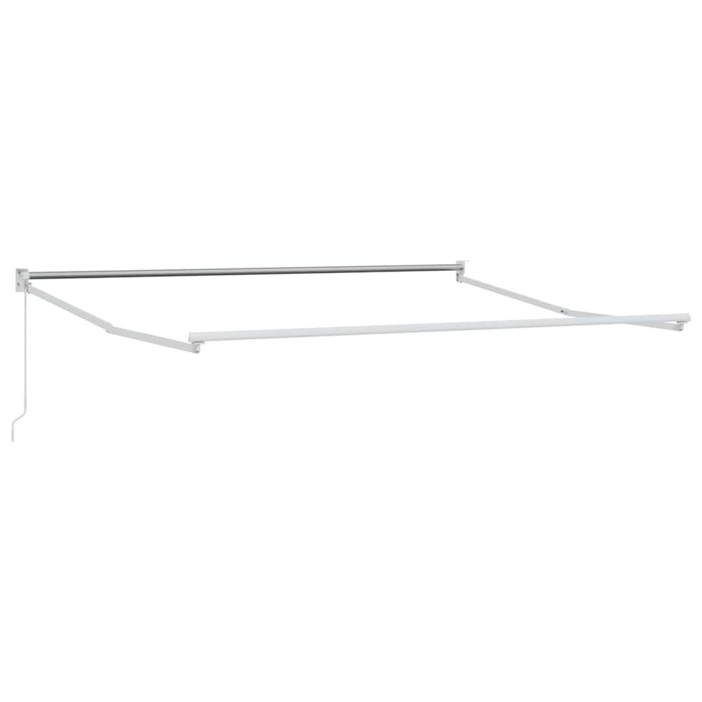 Cadre de auvent manuel 3 x 2,5 m blanc aluminium thermolaqué