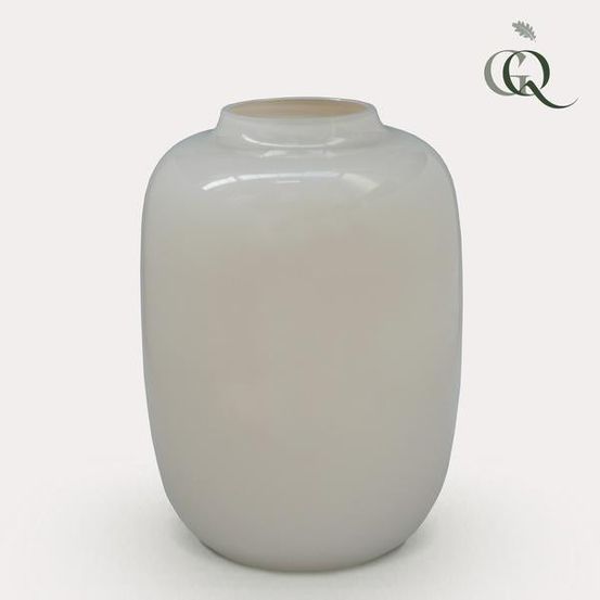 Vase verre - h35 w25 -artic ivory - h35 cm - ø25 cm
