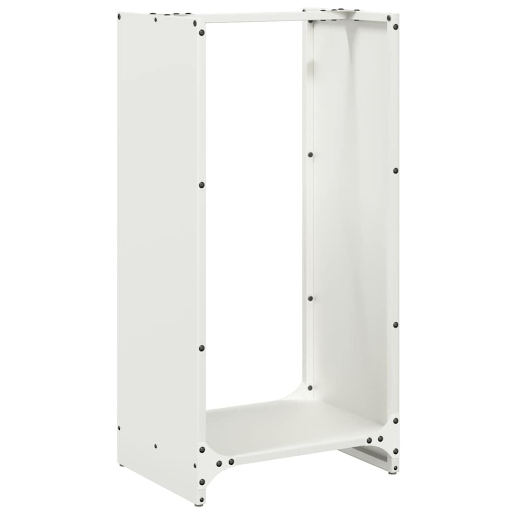 Portant de bois chauffage blanc 40x30x80 cm