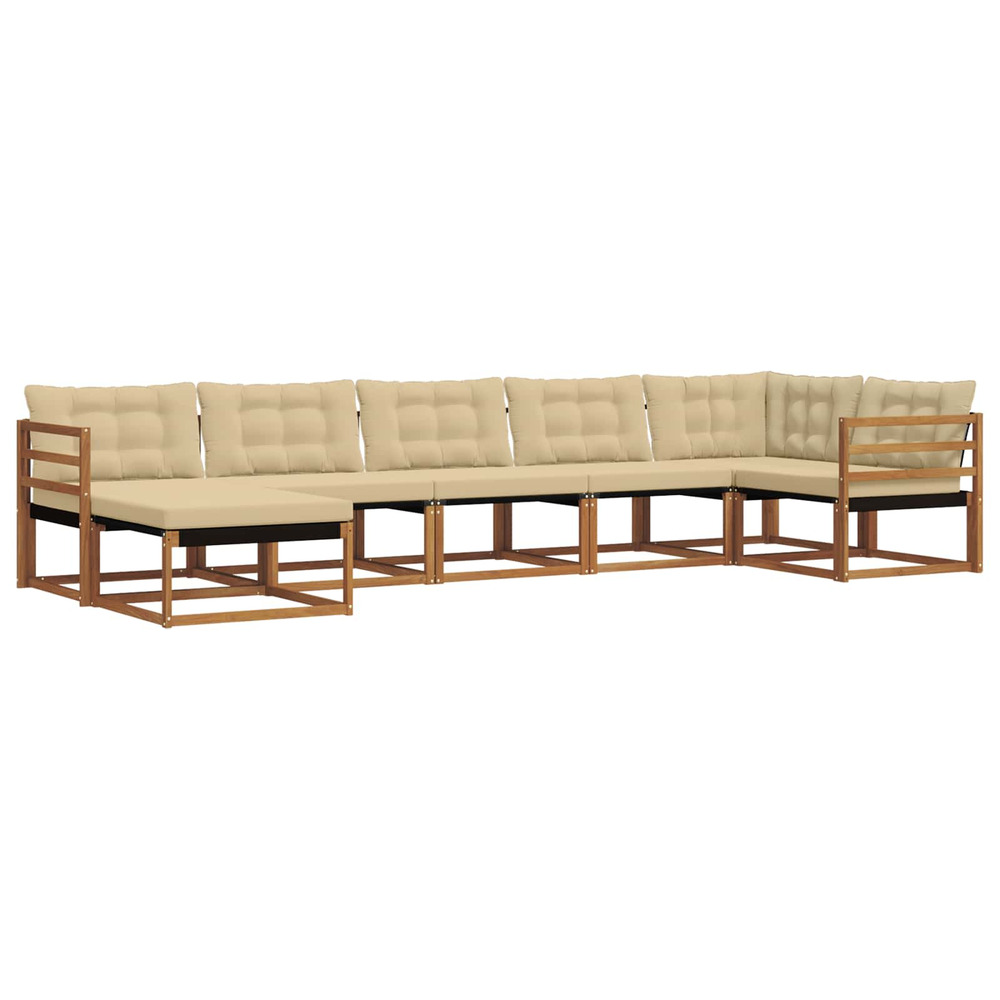 Ensemble de canapés d'extérieur 21 pcs naturel et beige