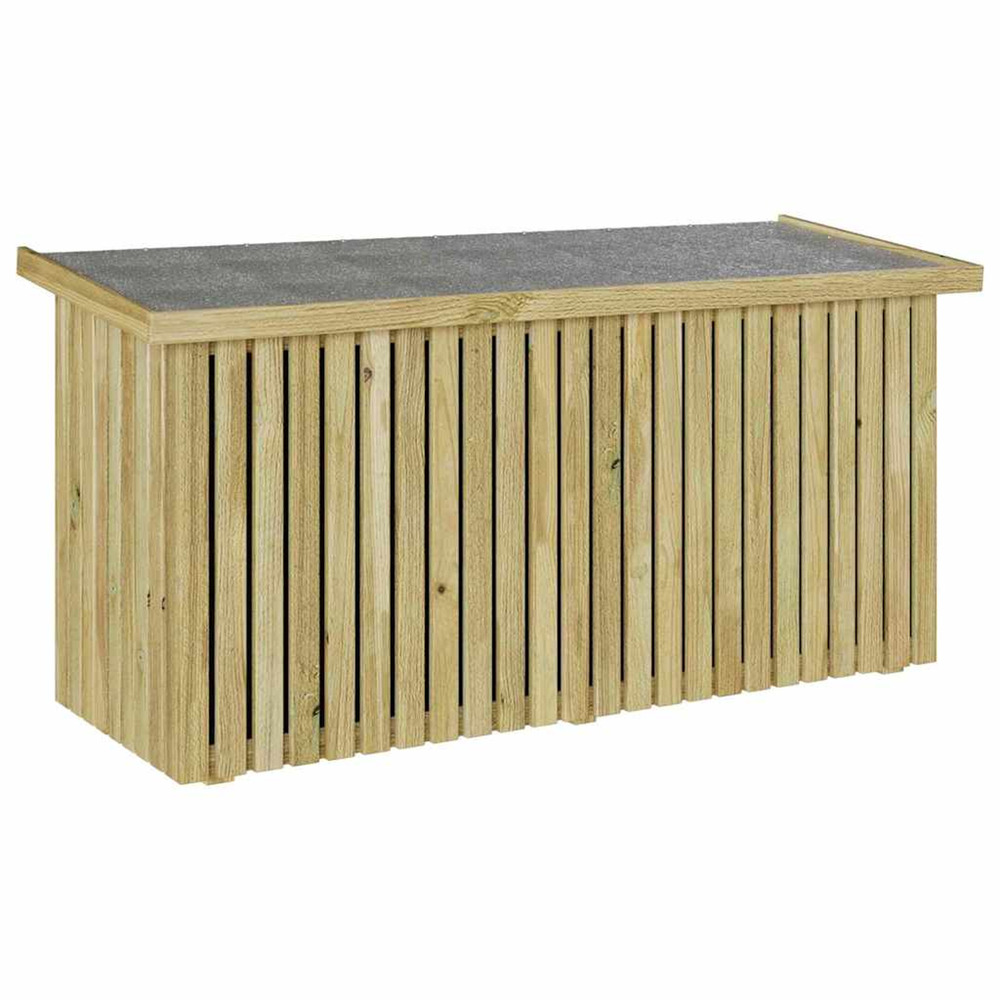 Boîte de rangement de jardin naturel 119 x 44 x 58,5 cm