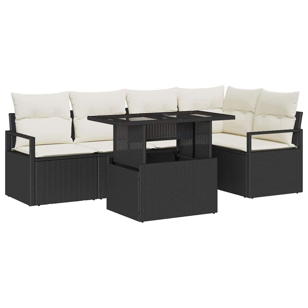 Ensemble de canapé de jardin 6 pc 5-nombre de places