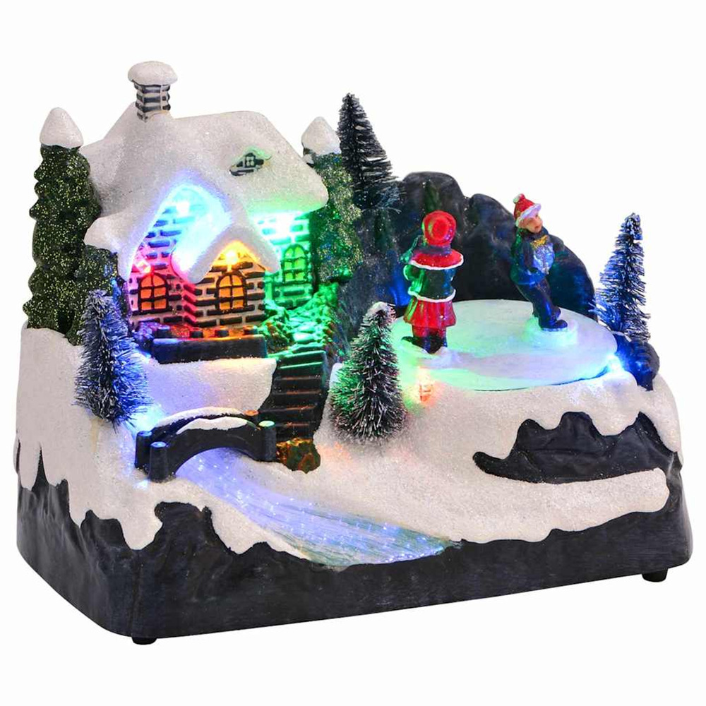 Décor de table de noël multicolore 16 x 11,5 x 13 cm plastique