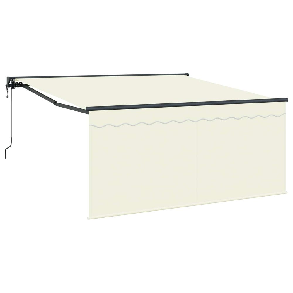 Auvent rétractable crème 300 x 250 cm polyester et aluminium