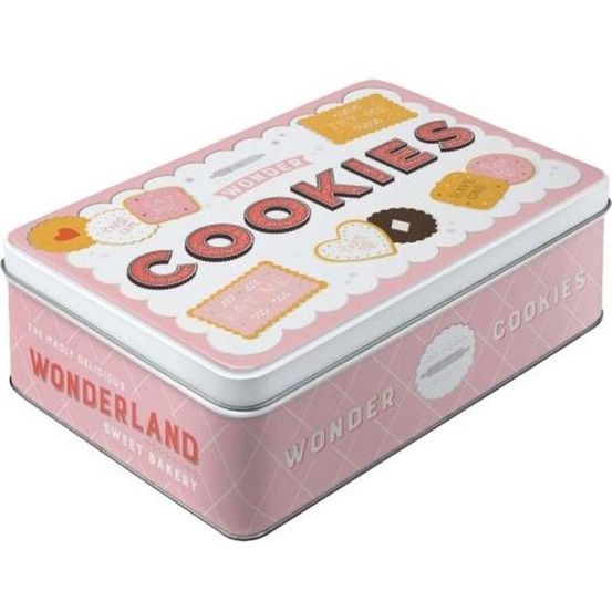 Boite à sucres publicitaire en métal cookies