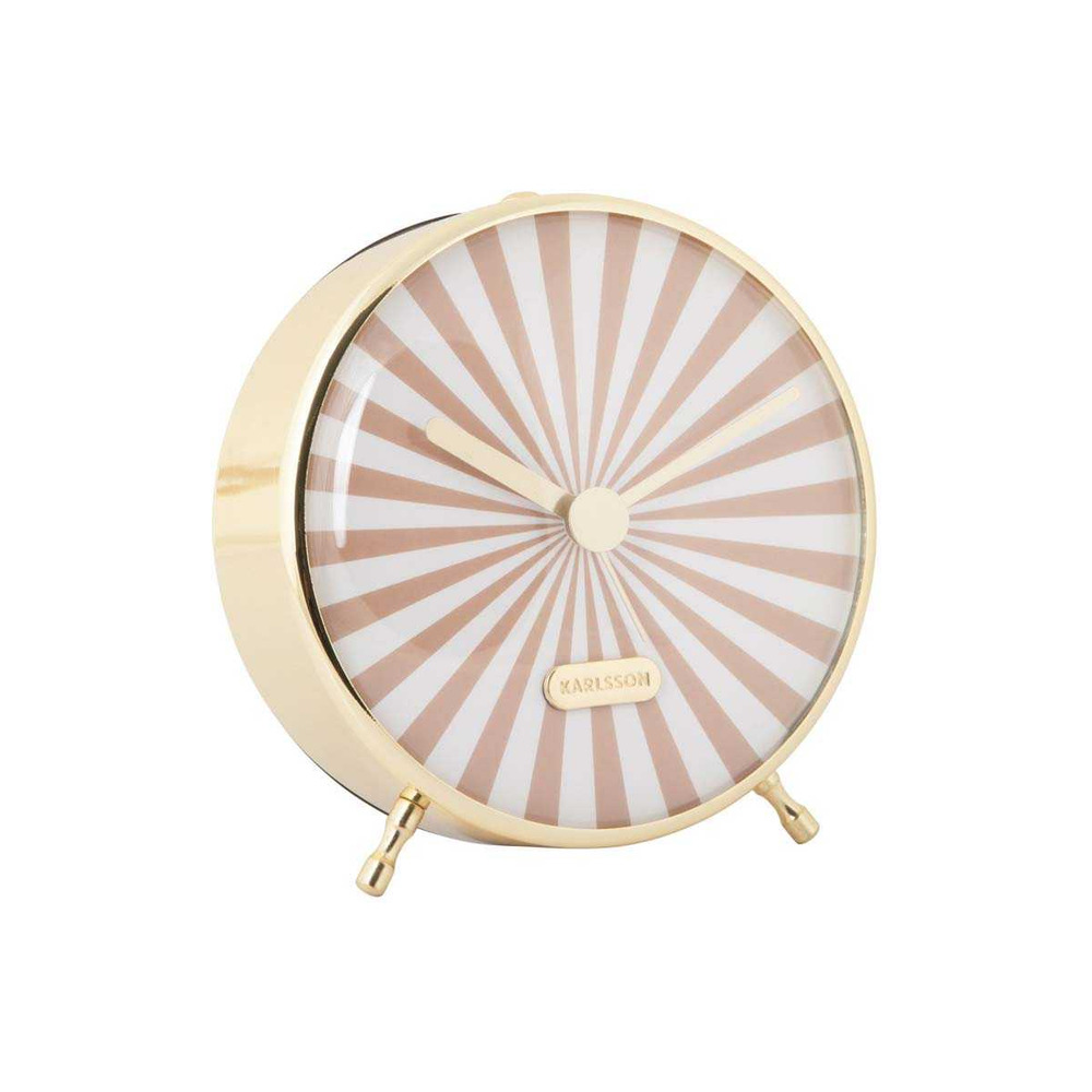 Réveil en métal candy swirl marron clair