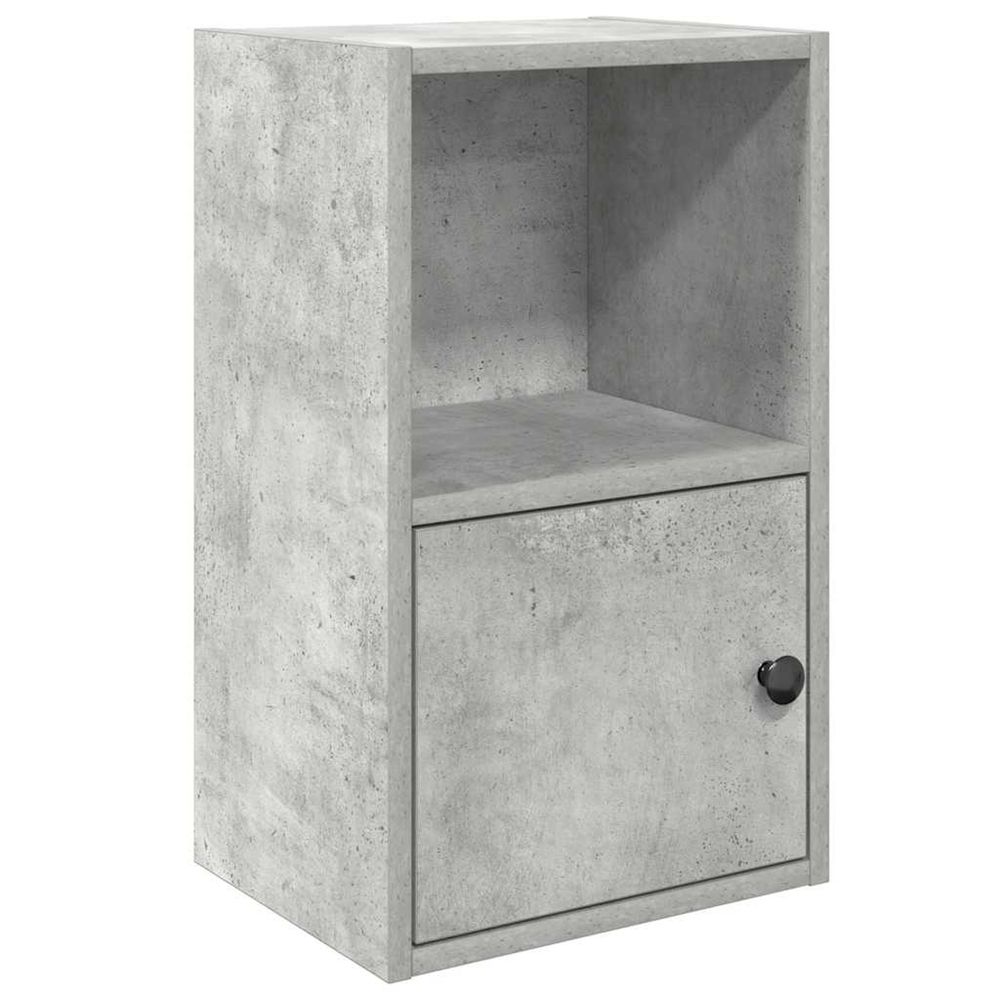 Bibliothèque gris béton 31x24x52 cm bois d'ingénierie