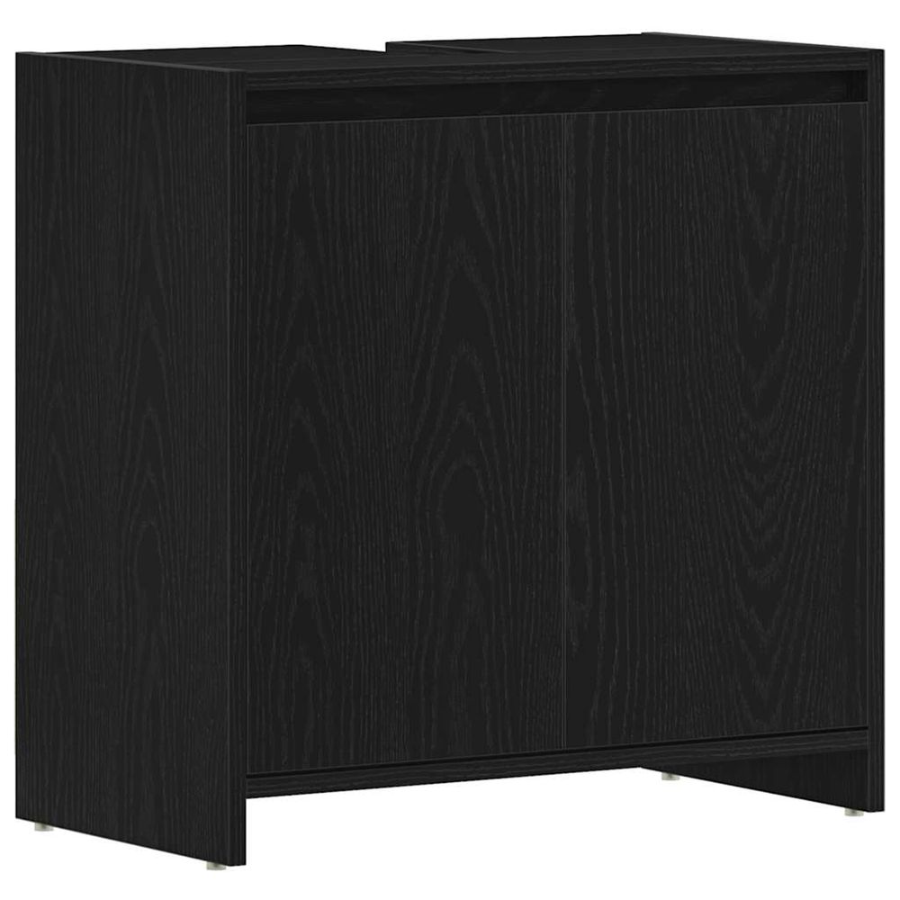 Armoire de bain chêne noir 60x33x60 cm bois d'ingénierie