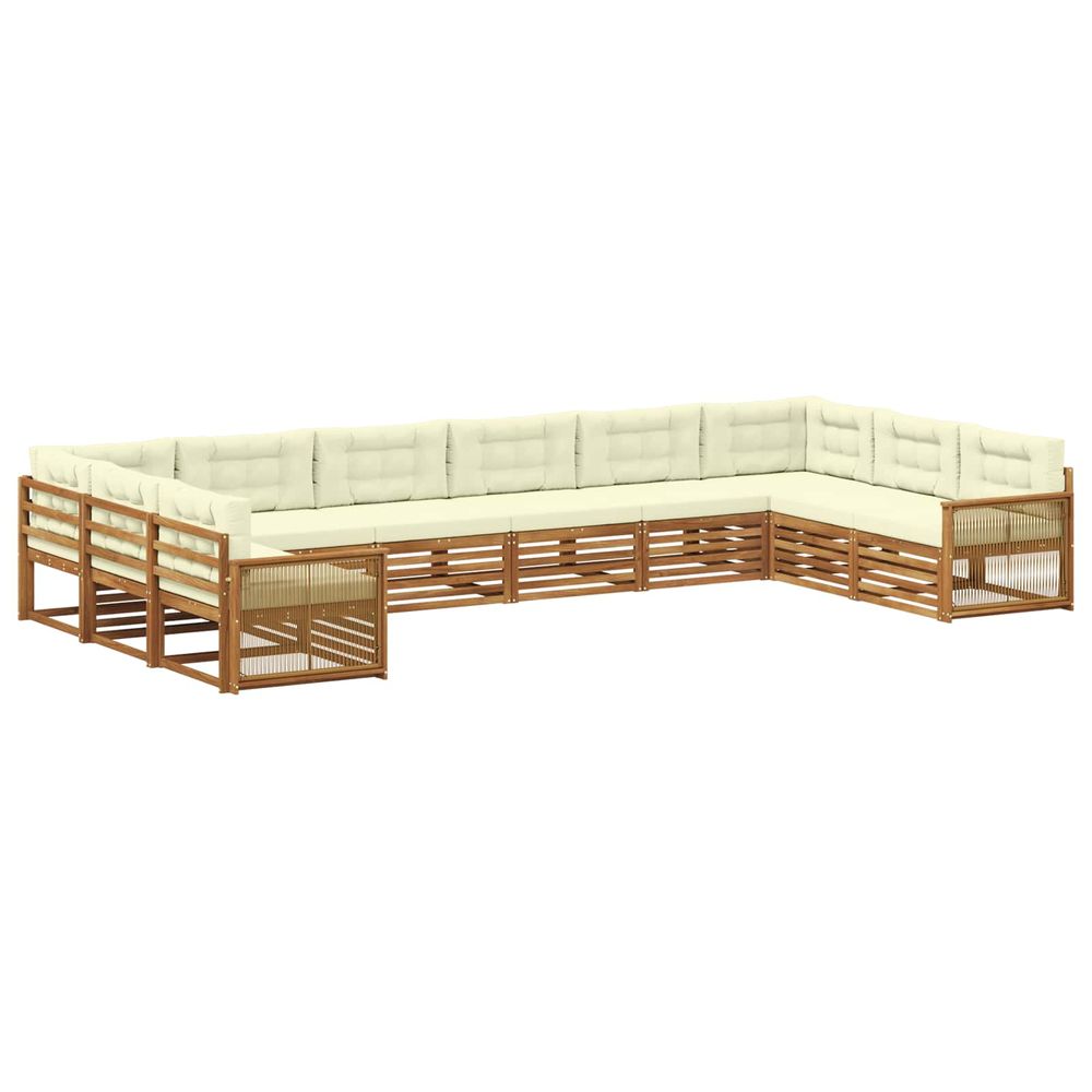 Ensembles de canapés 10 pc bois d'acacia massif