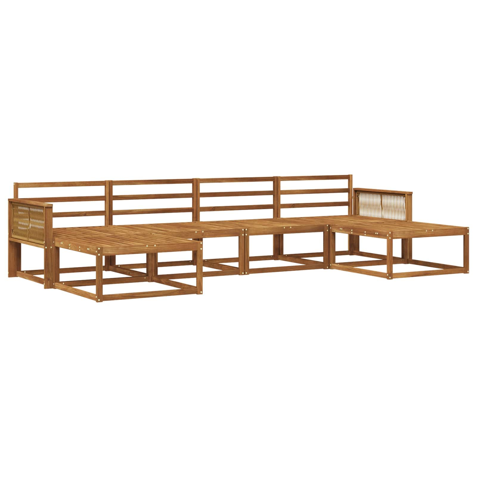Ensemble de canapés d'extérieur 6 pcs naturel