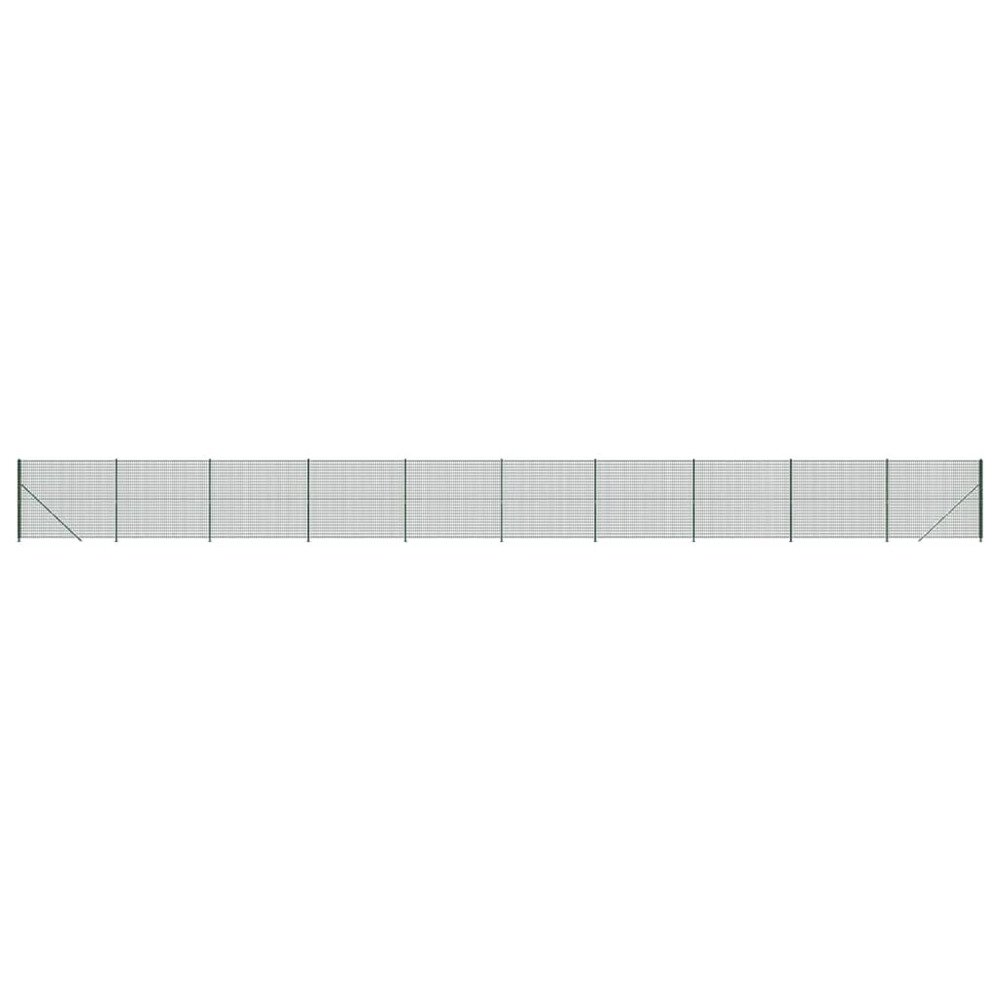 Clôture en treillis métallique avec bride vert 1,4x25 m