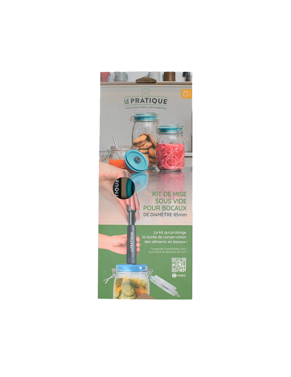 6 kit pompe + 3 couvercles sous vide pour bocaux - le pratique